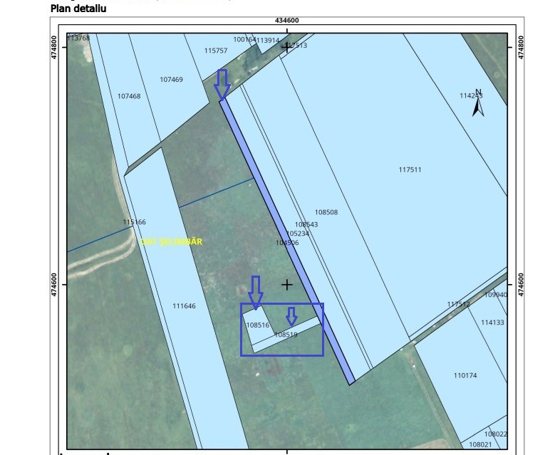plan cadastral - lot 3 terenuri extravilane Șelimbăr, jud. Sibiu
