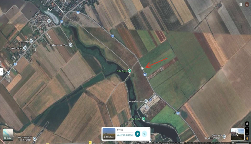 Teren agricol extravilan in suprafata de 8583 mp