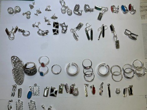 lot bijuterii argint 925% 187,52 grame, grop 238