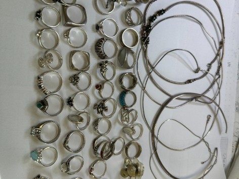 lot bijuterii argint 925% 408,09 grame + bij..com. 11,13 grame, grop 58