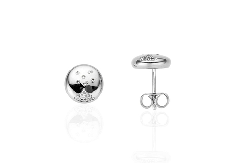 CERCEI AUR 585 DIAMANT 0,08 CT  - Nr. sigiliu 065065.