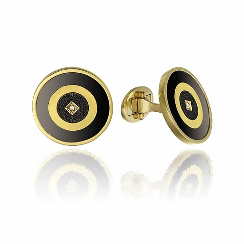 BUTONI AUR 750 CU TANTAL si DIAMANT 0,03- Nr. sigiliu 065053 -