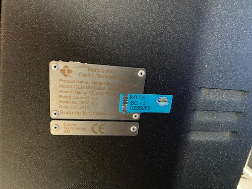 GEMINI SENSA 6900 PLUS, POZA CU PLACUTA DE IDENTIFICARE