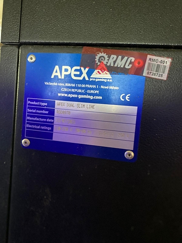 APEX DUAL SLIMLINE, POZA CU PLACUTA DE IDENTIFICARE