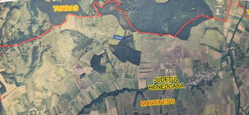 Teren agricol -MARTINESTI, JUD HUNEDOARA, SUPRAFATA 4042 MP
