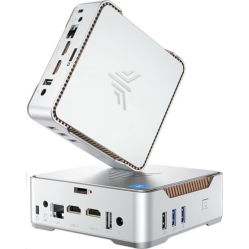 Mini PC NiPoGi cu procesor Intel Alder Lake-N97, pana la 3, 60 GHz, 16GB, 512GB SSD, Windows 11 Pro, Sliver