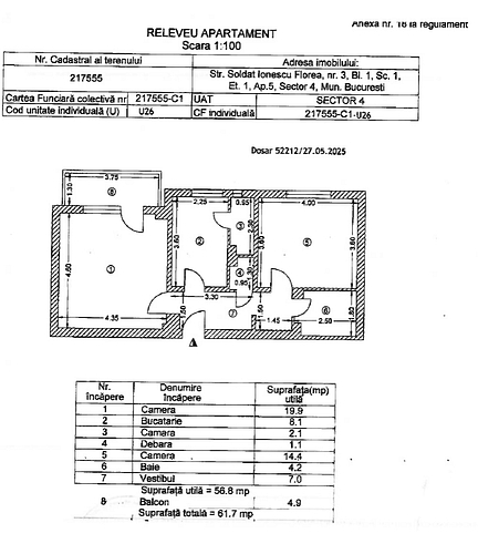 Releveu apartament